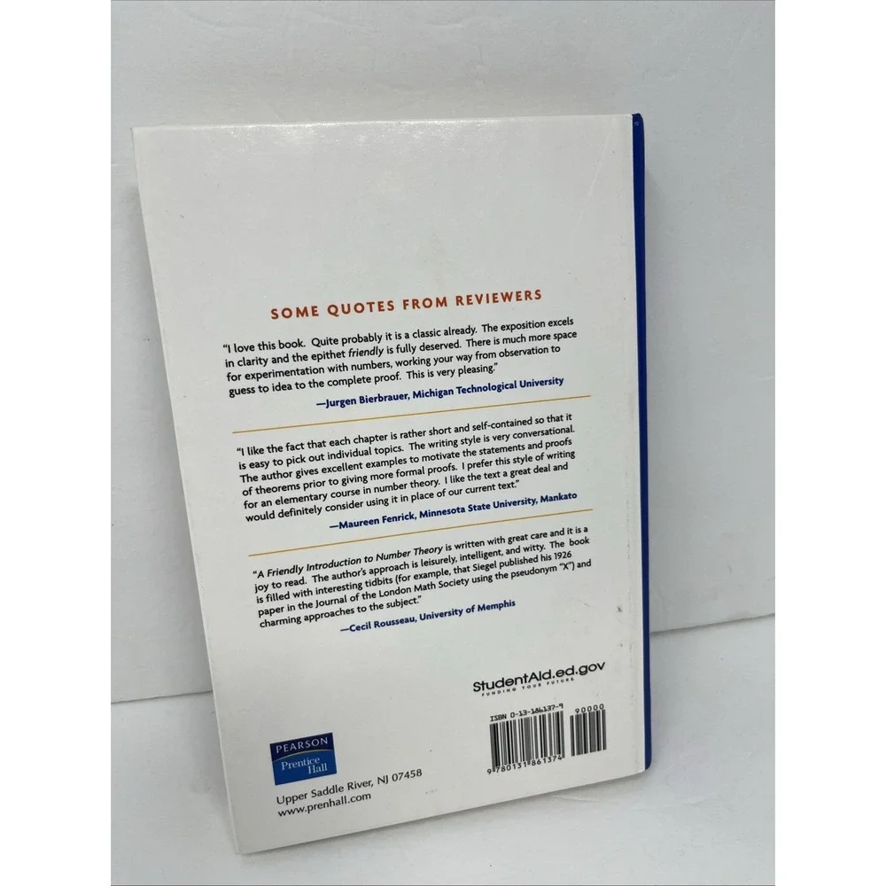 A Friendly Introduction To Number Theory 3rd Third Ed. HC by Joseph Silverman VG